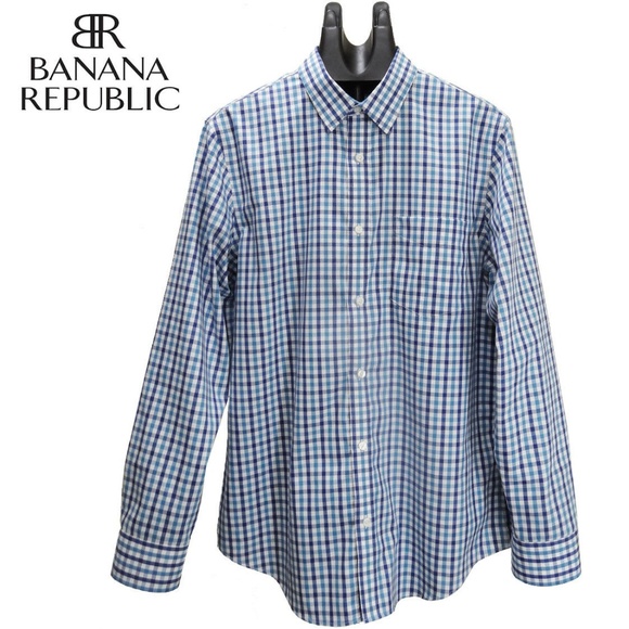 Banana Republic Non Iron Slim Fit Spread Collar L - Picture 3 of 8